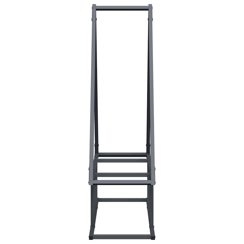 Stalak za drva antracit 80x25x90 cm hladno valjani čelik