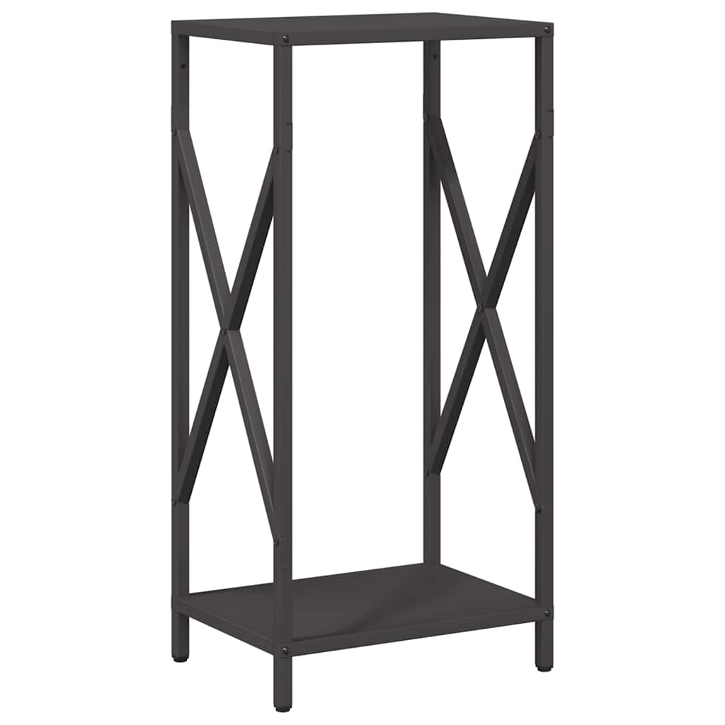 Stalak za drva crni 34x25x70 cm Hladno valjani čelik