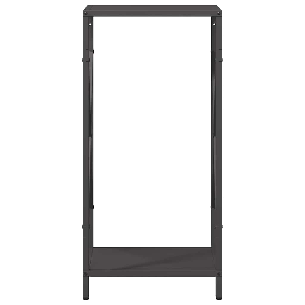 Stalak za drva crni 34x25x70 cm Hladno valjani čelik