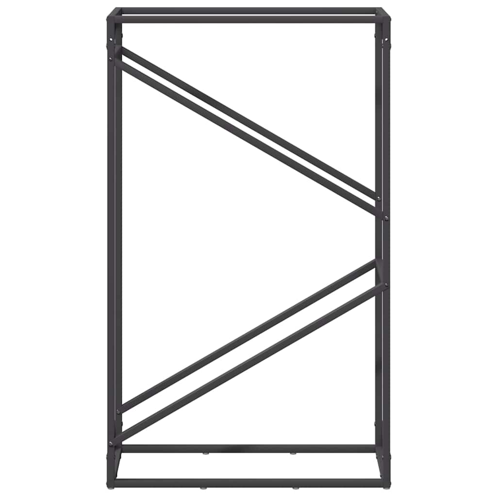 Stalak za drva crni 60x25x100 cm hladno valjani čelik