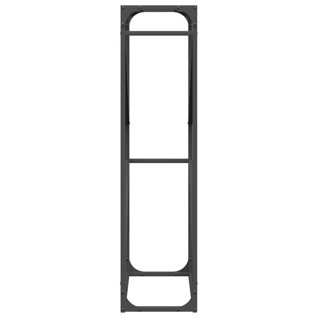 Stalak za drva crni 60x25x100 cm hladno valjani čelik