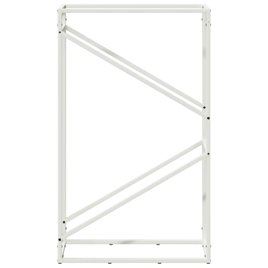 Stalak za drva bijeli 60x25x100 cm hladno valjani čelik