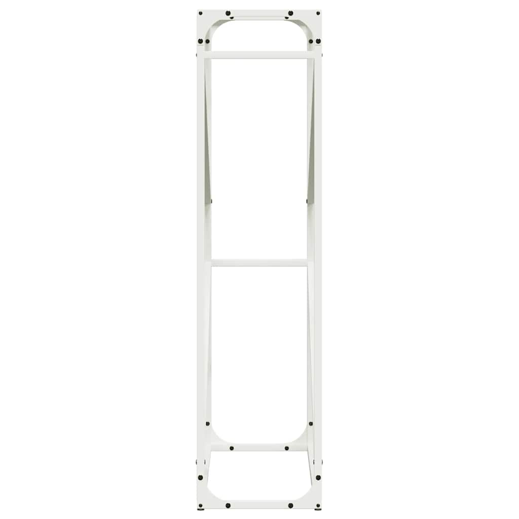 Stalak za drva bijeli 60x25x100 cm hladno valjani čelik