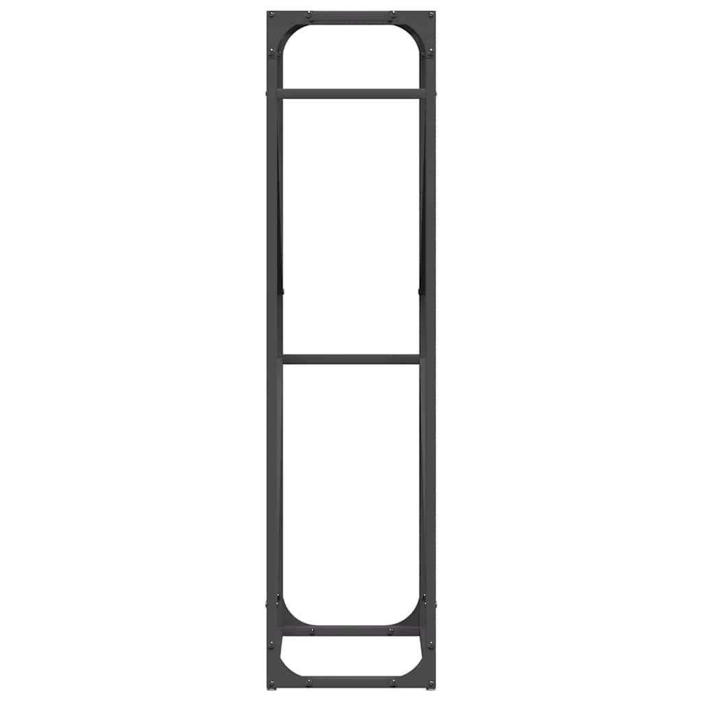 Stalak za drva crni 40x25x100 cm hladno valjani čelik