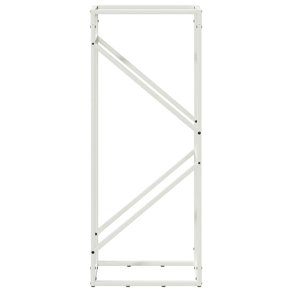 Stalak za drva bijeli 40x25x100 cm hladno valjani čelik