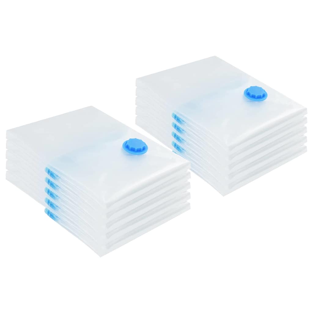 Vreće za spremanje 10 pcs Transparentne i plave 70 x 50 cm