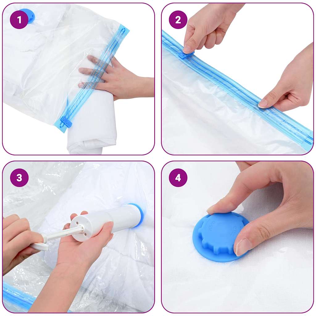 Vreće za spremanje 20 pcs Transparentne i plave 70 x 50 cm