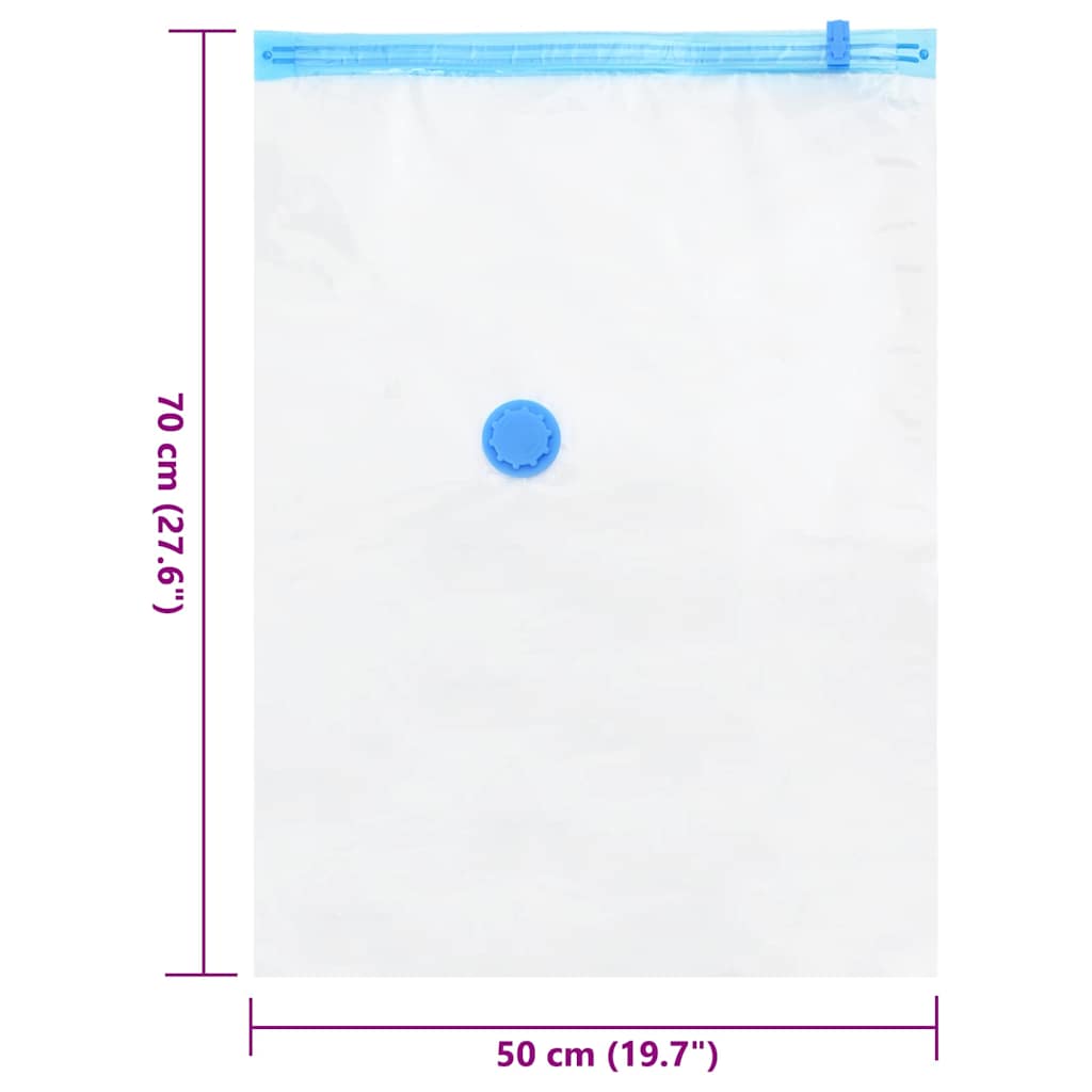 Vreće za spremanje 20 pcs Transparentne i plave 70 x 50 cm