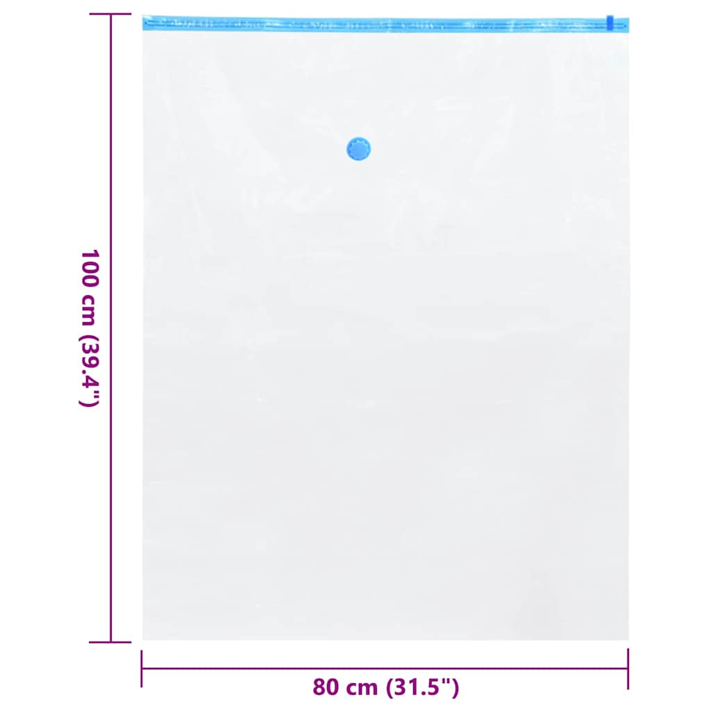 Vreće za spremanje 5 pcs Transparentne i plave 100 x 80 cm