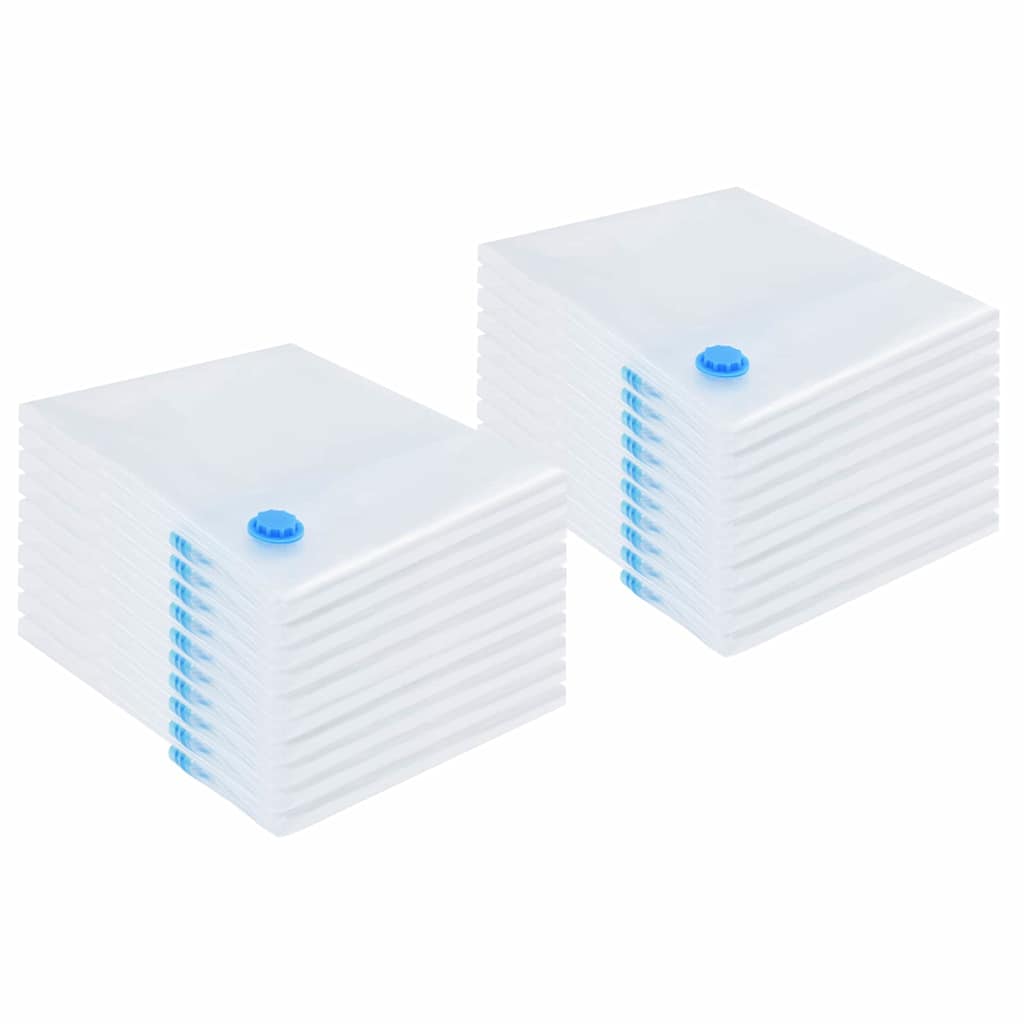 Vreće za spremanje 20 pcs Transparentne i plave 100 x 80 cm