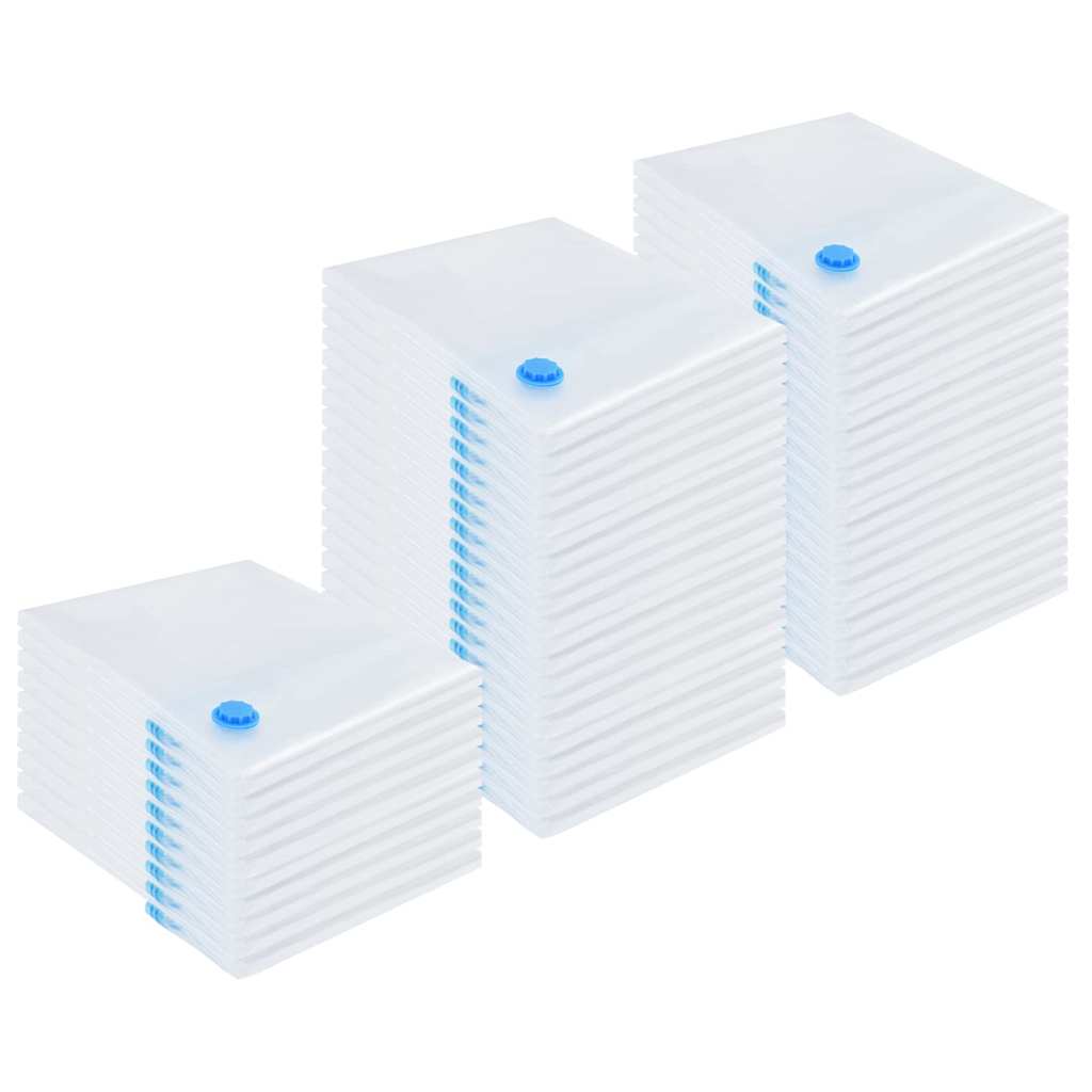 Vreće za spremanje 50 pcs Transparentne i plave 130 x 100 cm