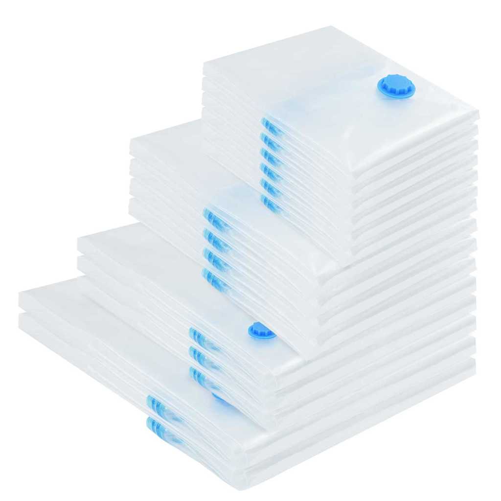 Vreće za spremanje 15 pcs Transparentne i plave 130 x 100 cm