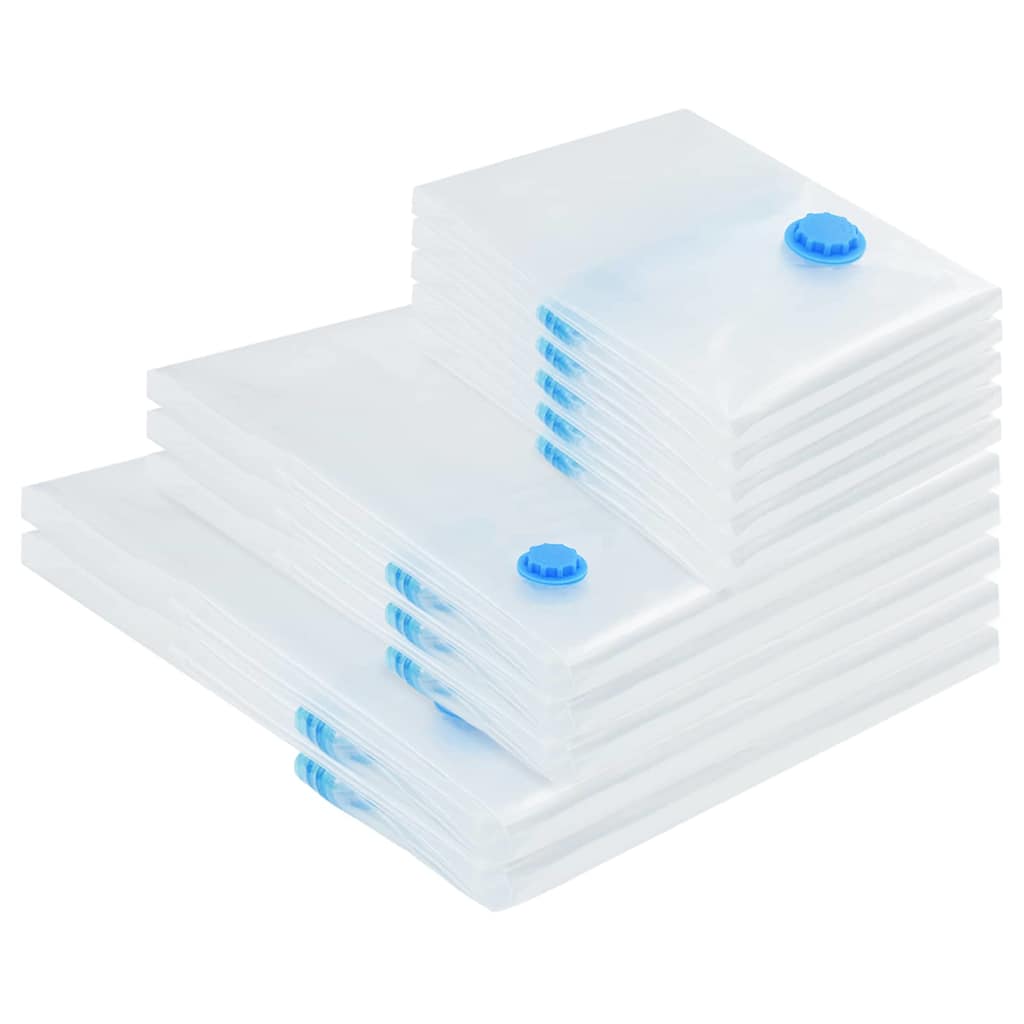 Vreće za spremanje 10 pcs Transparentne i plave 130 x 100 cm