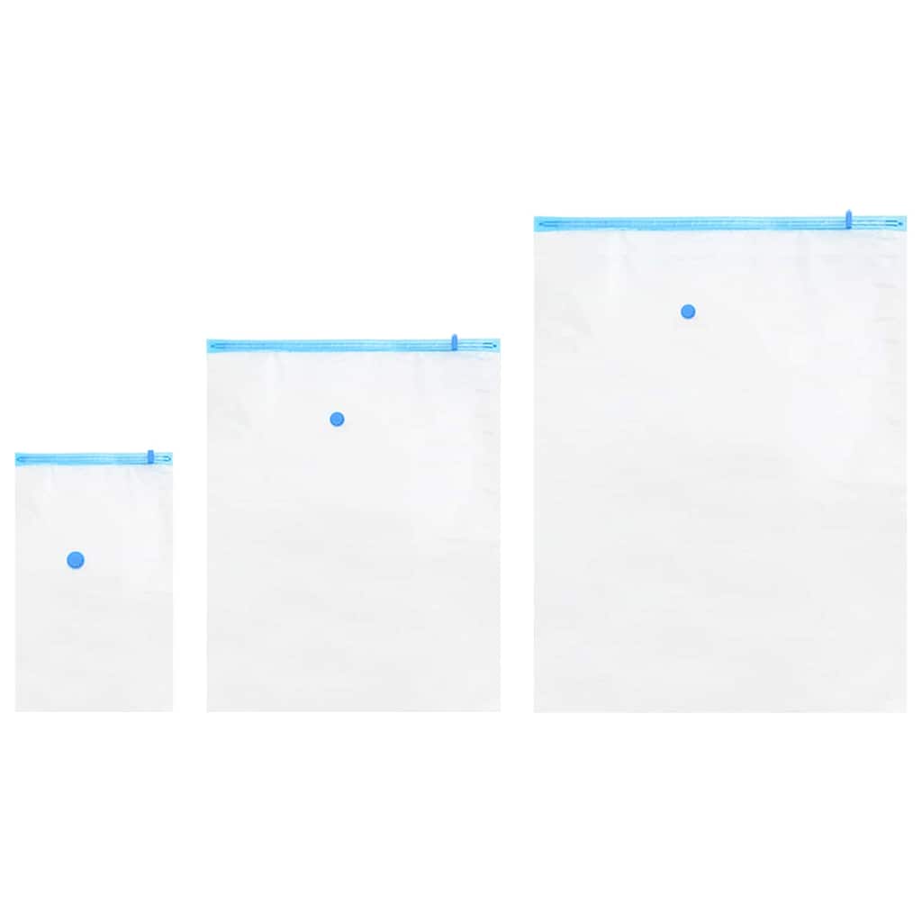 Vreće za spremanje 10 pcs Transparentne i plave 130 x 100 cm