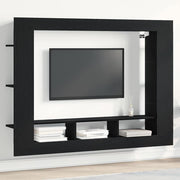 TV ormar Zidne Crni hrast 152 x 22 x 113 cm Konstruirano drvo