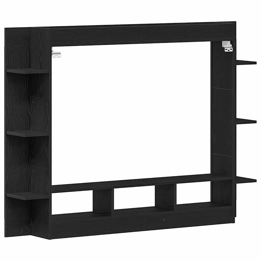 TV ormar Zidne Crni hrast 152 x 22 x 113 cm Konstruirano drvo