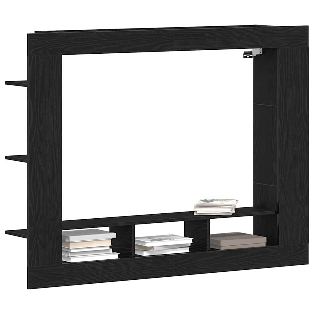 TV ormar Zidne Crni hrast 152 x 22 x 113 cm Konstruirano drvo