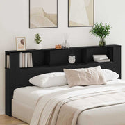 Glava kreveta s ormarićem Crni hrast 220 x 18,5 x 102,5 cm