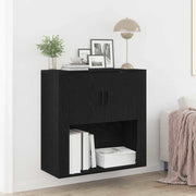 Ormar za Zid Zidne Crni hrast 80 x 33 x 80 cm Konstruirano drvo