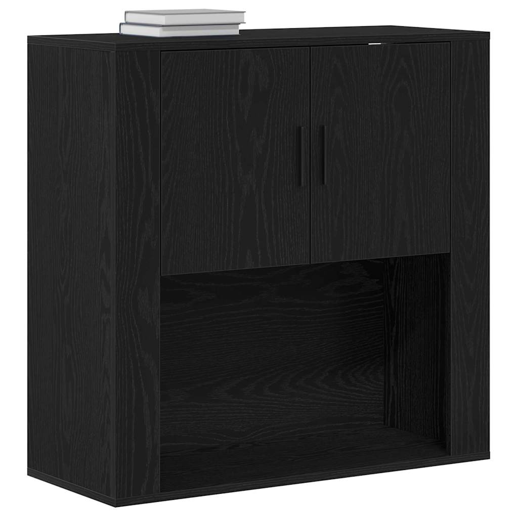 Ormar za Zid Zidne Crni hrast 80 x 33 x 80 cm Konstruirano drvo