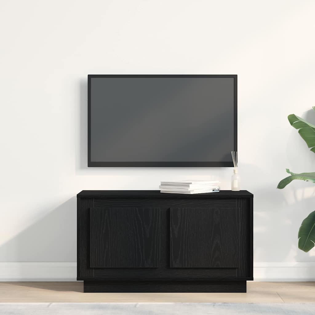 TV ormar Crni hrast 80 x 35 x 45 cm Konstruirano drvo