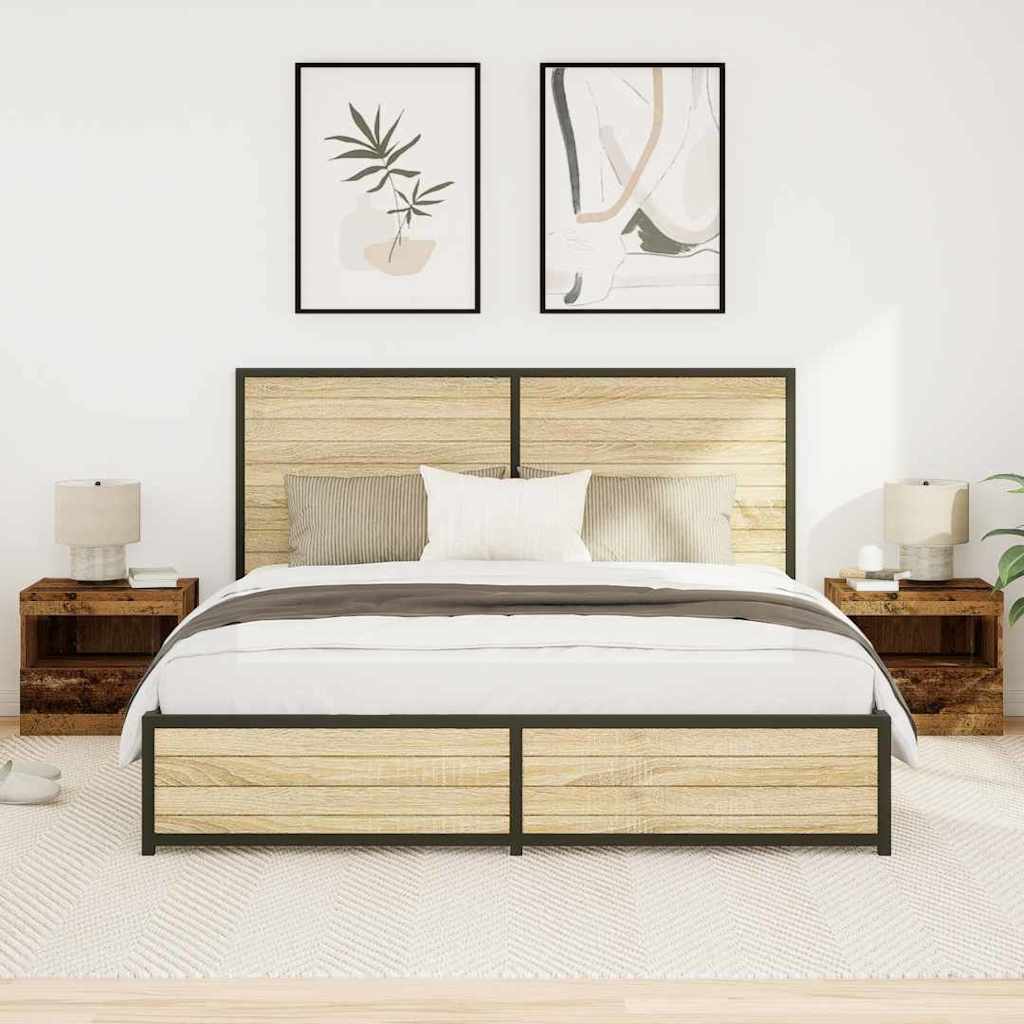 Noćni ormar 2 pcs Staro drvo 50 x 40 x 45 cm Konstruirano drvo