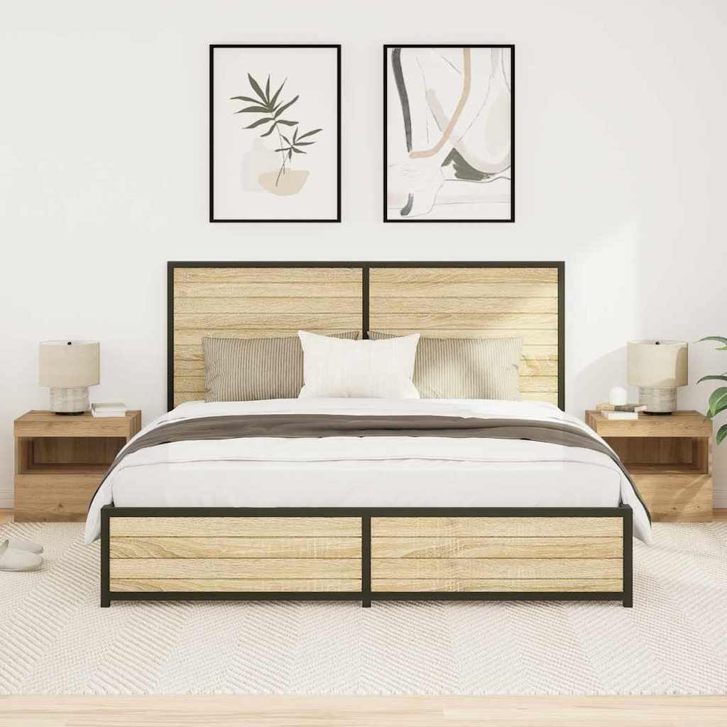 Noćni ormar s ladicama 2 pcs Umjetnički hrast 50 x 40 x 45 cm