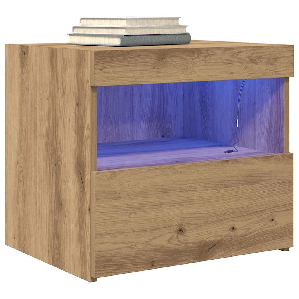 Noćni ormar s ladicama 2 pcs Umjetnički hrast 50 x 40 x 45 cm