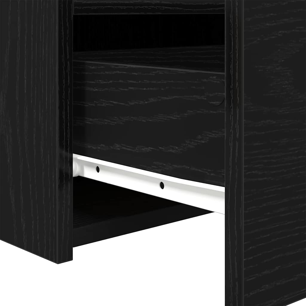 Noćni ormar 2 pcs Crni hrast 50 x 40 x 45 cm Konstruirano drvo