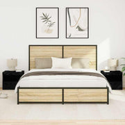 Noćni ormar 2 pcs Crni hrast 50 x 40 x 45 cm Konstruirano drvo