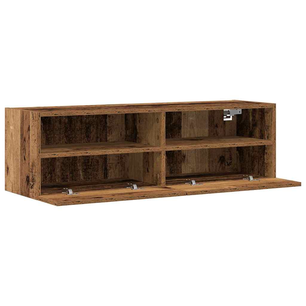 TV zidni ormar Zidne 2 pcs Staro drvo 100 x 30 x 30 cm