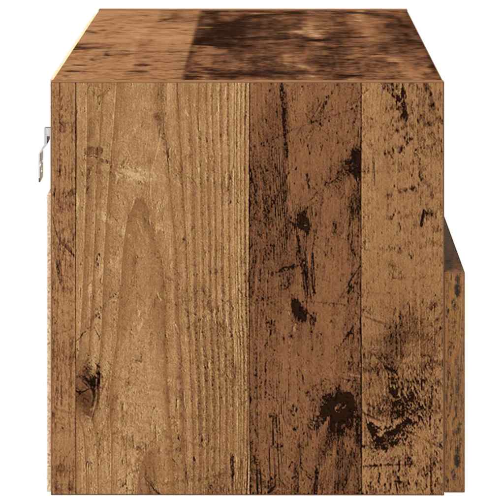 TV zidni ormar Zidne 2 pcs Staro drvo 100 x 30 x 30 cm