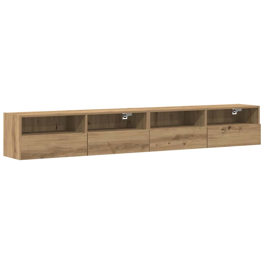 TV zidni ormar Zidne 2 pcs hrast artisan 100 x 30 x 30 cm