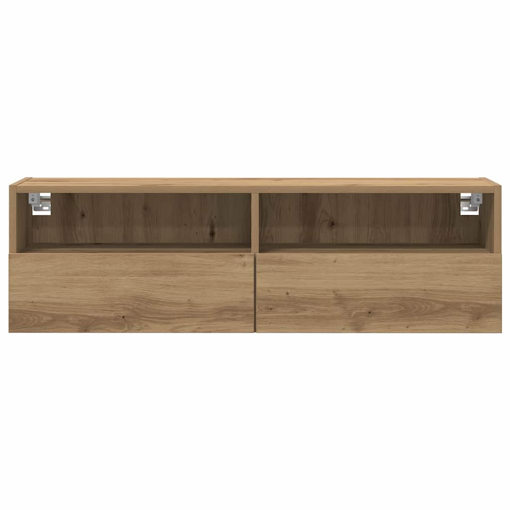 TV zidni ormar Zidne 2 pcs hrast artisan 100 x 30 x 30 cm