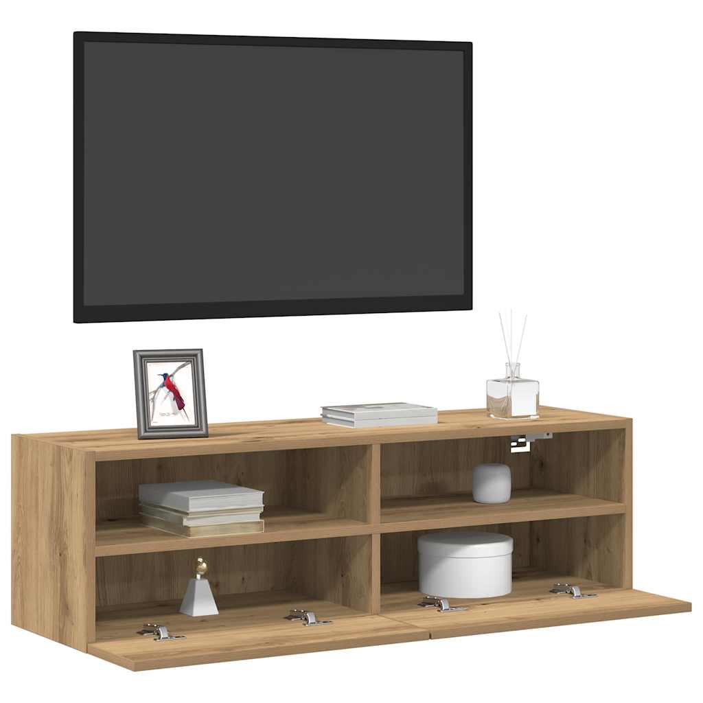 TV zidni ormar Zidne 2 pcs hrast artisan 100 x 30 x 30 cm