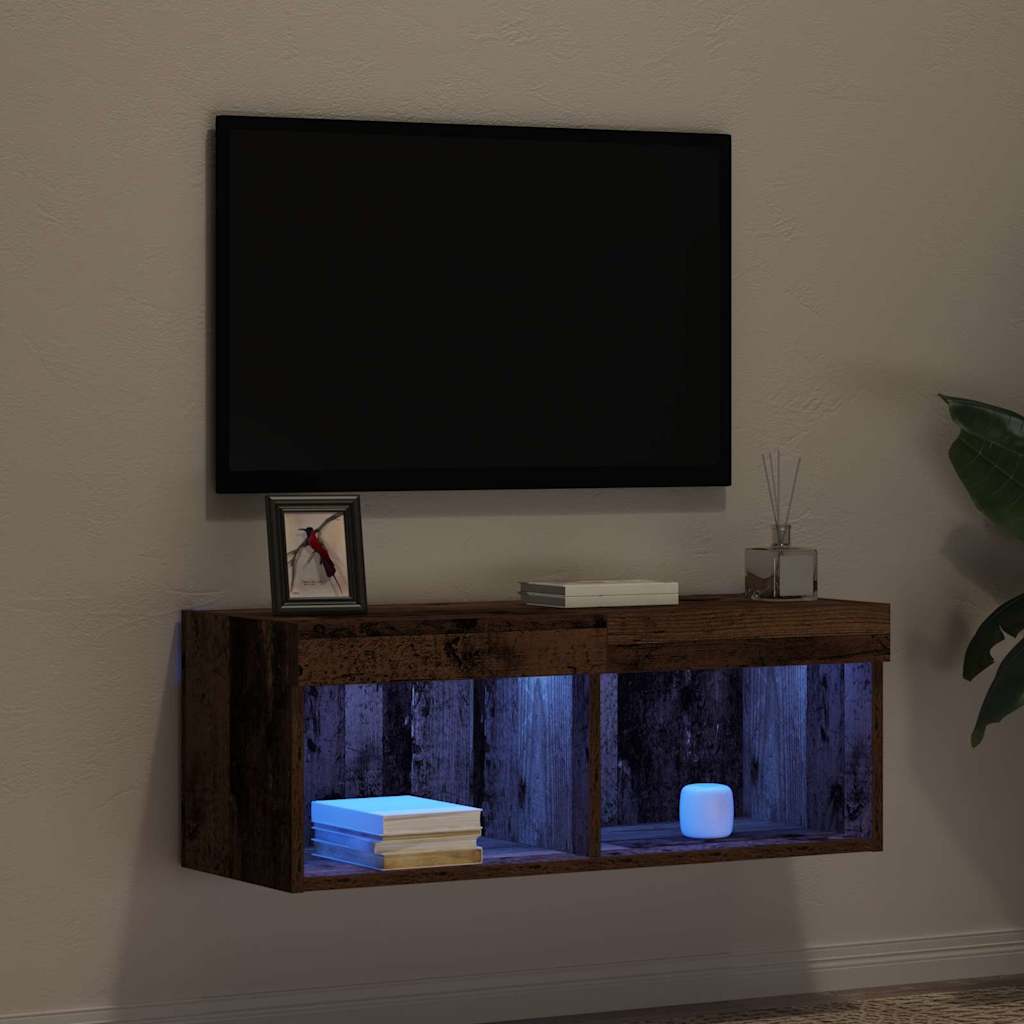 Set TV komoda Staro drvo 80 x 30 x 30 cm Konstruirano drvo