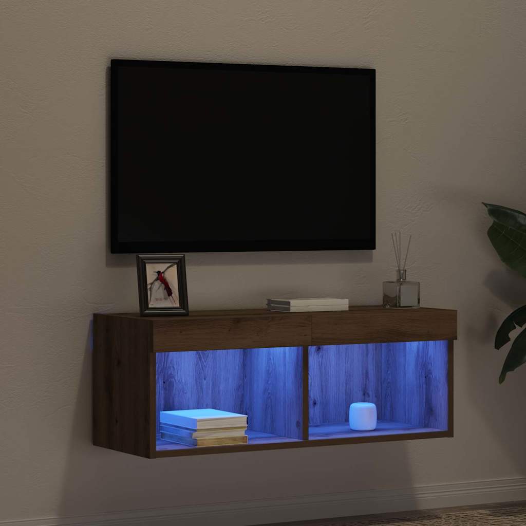 Set TV komoda hrast artisan 80 x 30 x 30 cm Konstruirano drvo