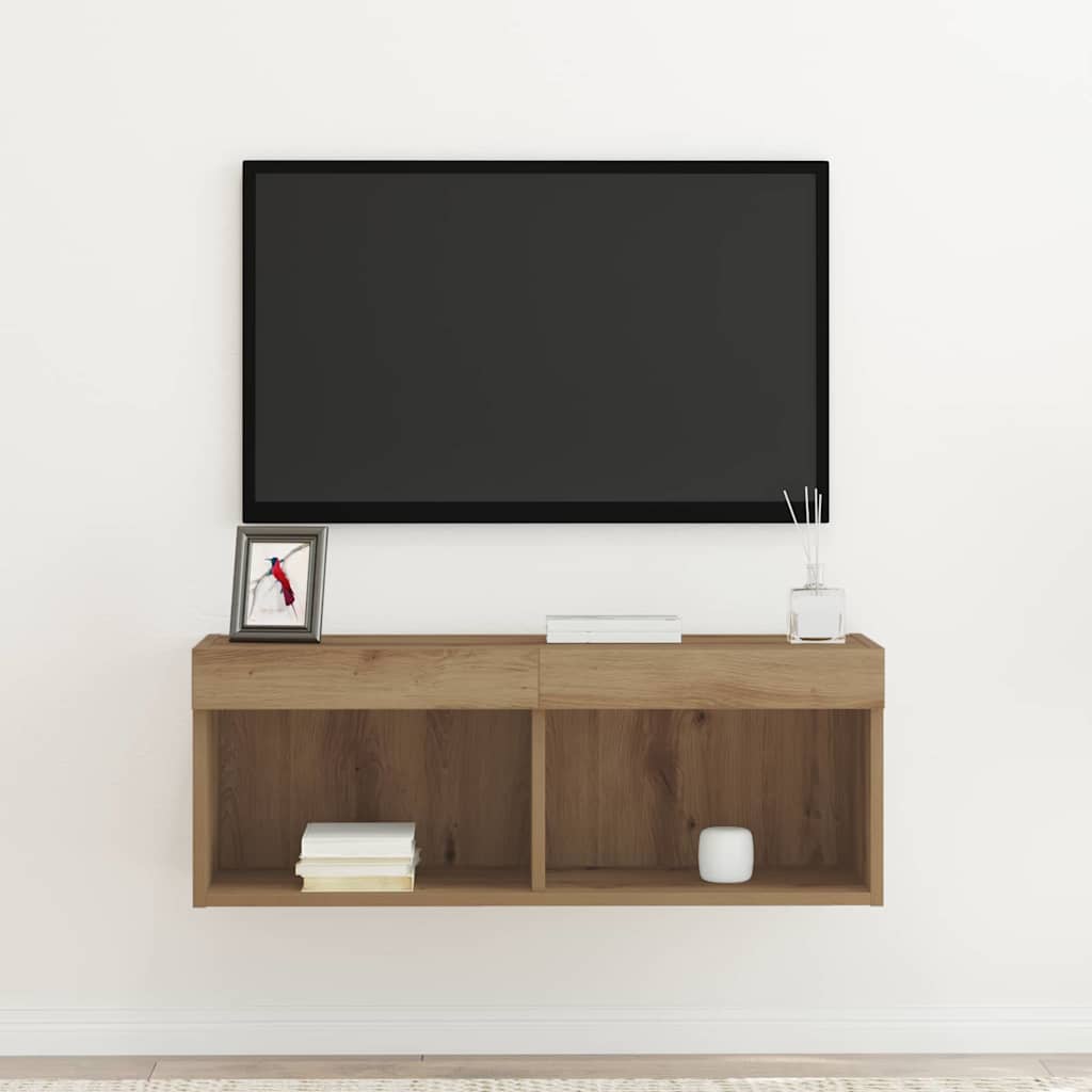Set TV komoda hrast artisan 80 x 30 x 30 cm Konstruirano drvo