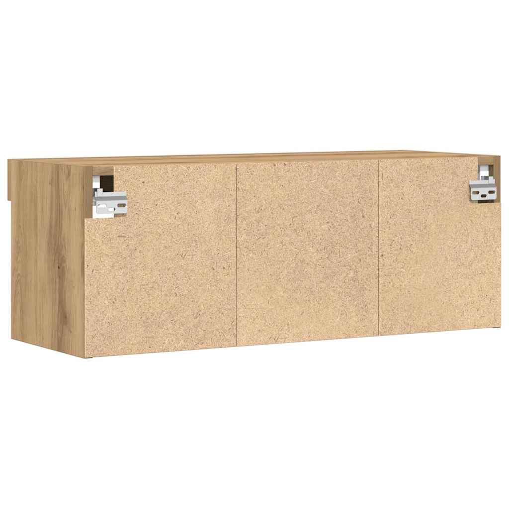 Set TV komoda Zidne 2 pcs Umjetnički hrast 80 x 30 x 30 cm