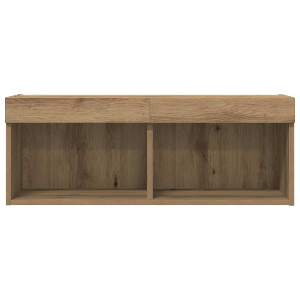 Set TV komoda Zidne 2 pcs Umjetnički hrast 80 x 30 x 30 cm