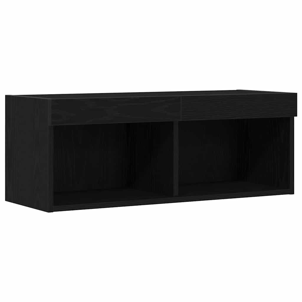 Set TV komoda Crni hrast 80 x 30 x 30 cm Konstruirano drvo
