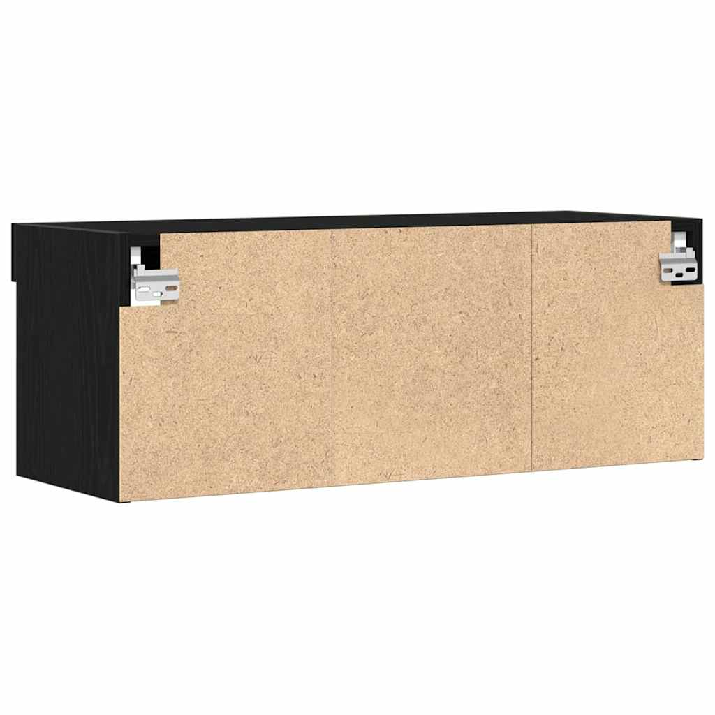Set TV komoda Crni hrast 80 x 30 x 30 cm Konstruirano drvo
