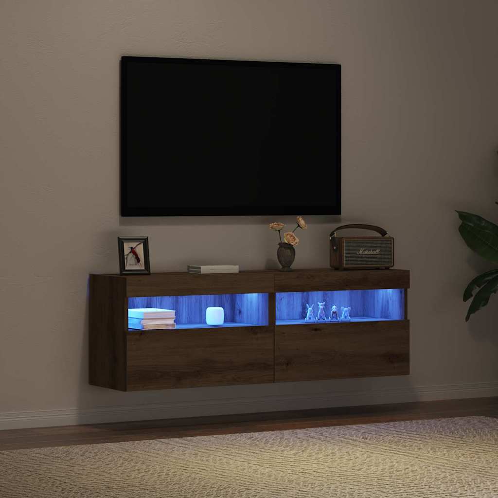 TV zidni ormar Zidne 2 pcs hrast artisan 60 x 30 x 40 cm