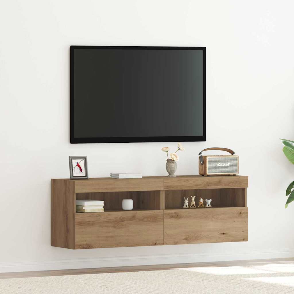 TV zidni ormar Zidne 2 pcs hrast artisan 60 x 30 x 40 cm