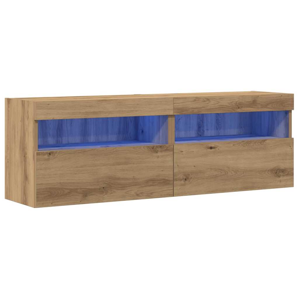 TV zidni ormar Zidne 2 pcs hrast artisan 60 x 30 x 40 cm