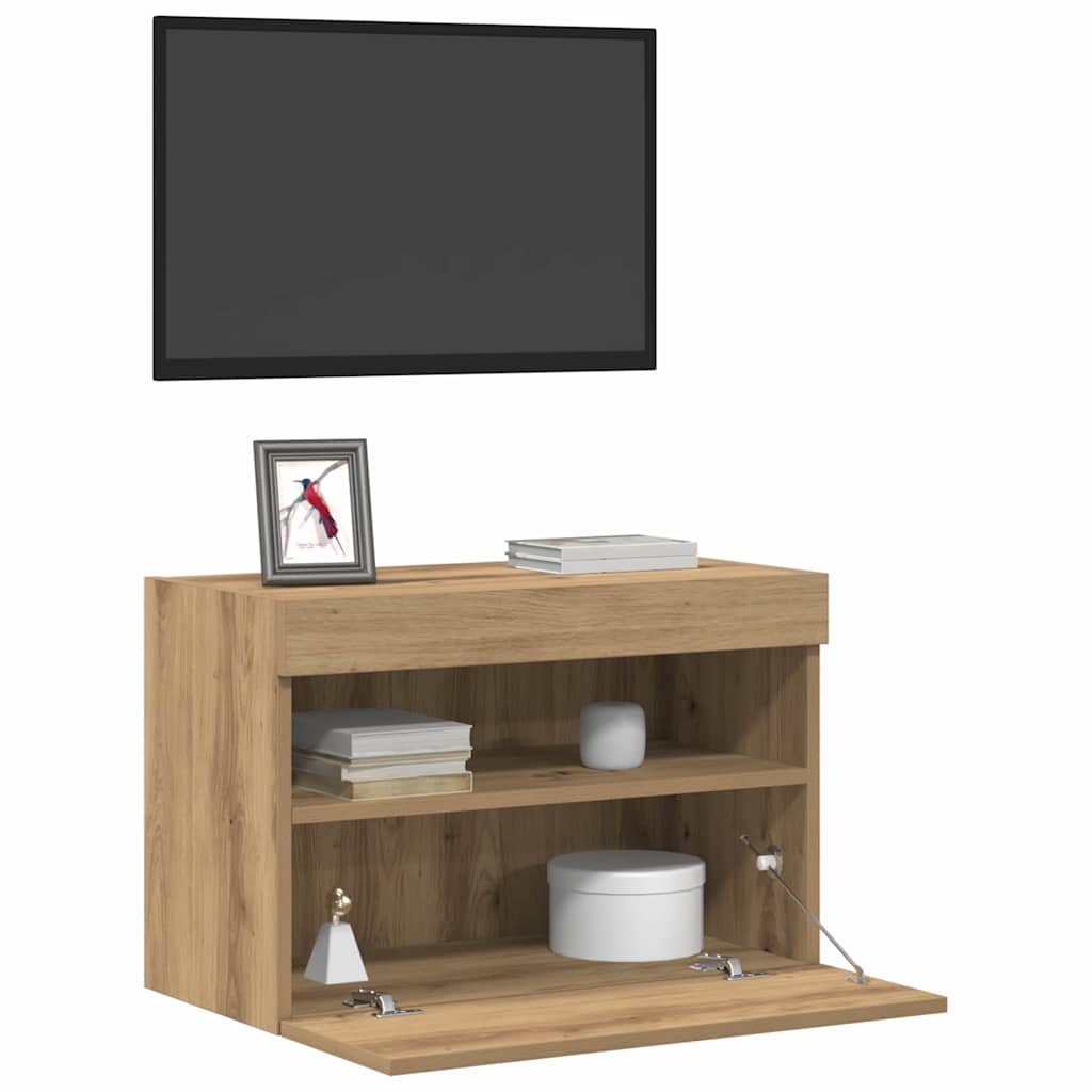 TV zidni ormar Zidne 2 pcs hrast artisan 60 x 30 x 40 cm