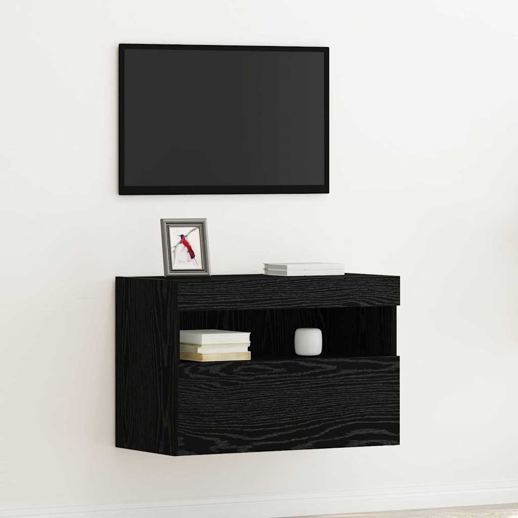 Zidni TV ormarić s LED svjetlima 40 x 30 x 40 cm