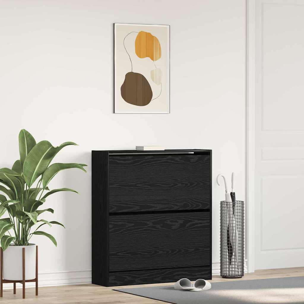 Ormar za cipele Crni hrast 80 x 21 x 87,5 cm Konstruirano drvo