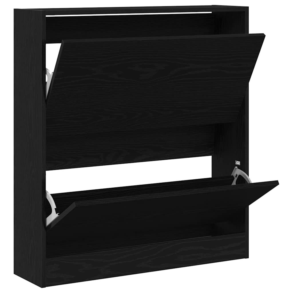 Ormar za cipele Crni hrast 80 x 21 x 87,5 cm Konstruirano drvo