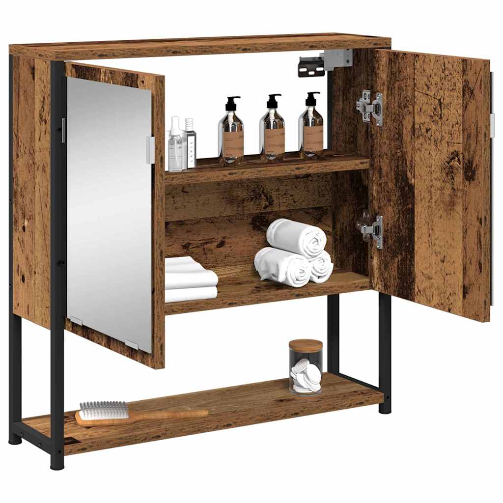 Ogledalo ormar Staro drvo 60 x 16 x 60 cm Konstruirano drvo